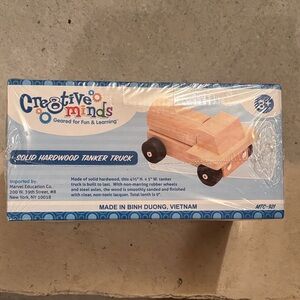 Wooden Tanker Truck - Natural Wood